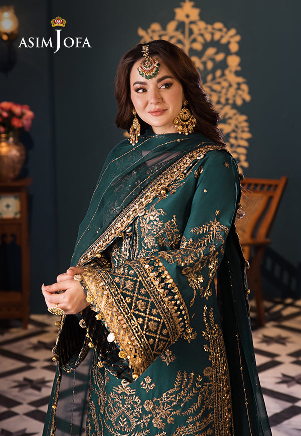 Asim Jofa Chiffon Embroidered 3 Piece dress AJFI-30