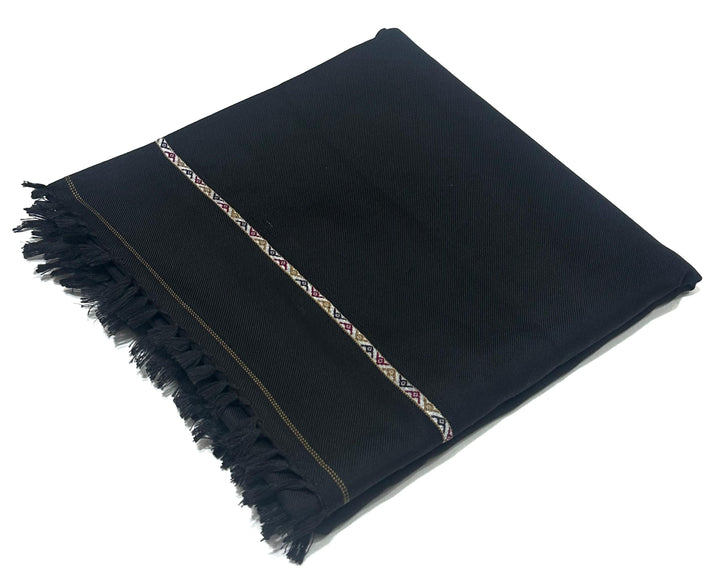 Brandy Wear Speical Men's Winter Pashmina Woolen Shawl - (Black) - JS-01