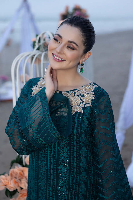 AZURE 3PC COMPLETE CHIFFON DRESS (Unstitched) AC-45