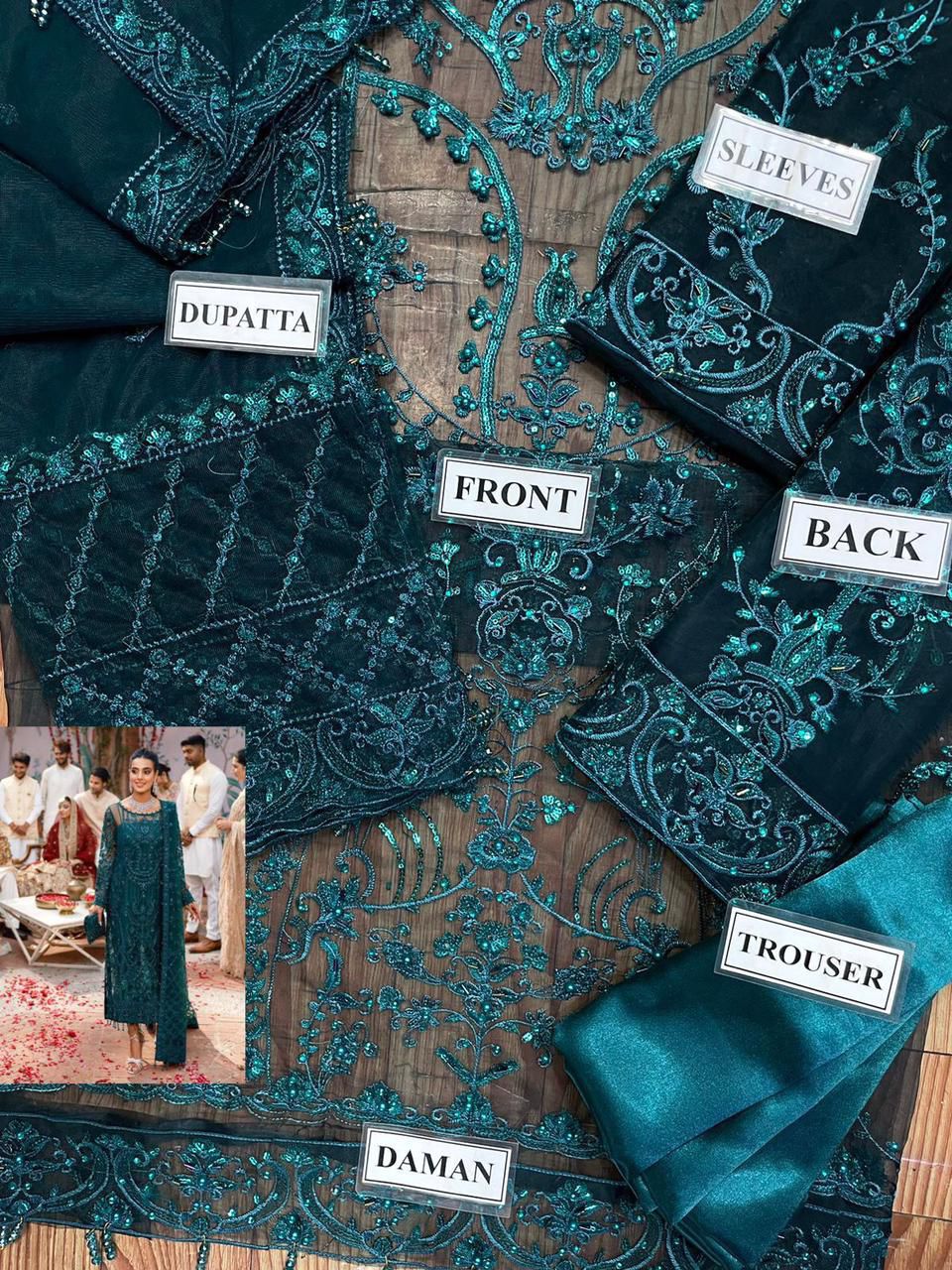 KANWAL MALIK Fabric Details :Organza Full Hand Work KM-43