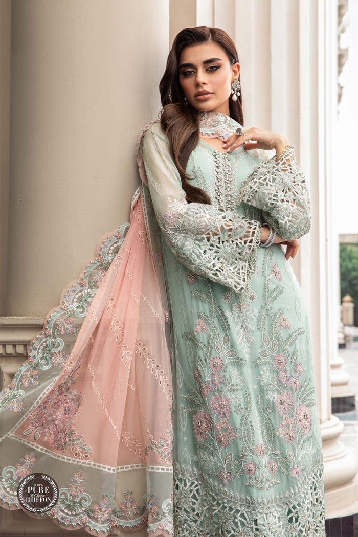 MARIA B COUTURE chiffon fully heavy emb hand adda work MB-056