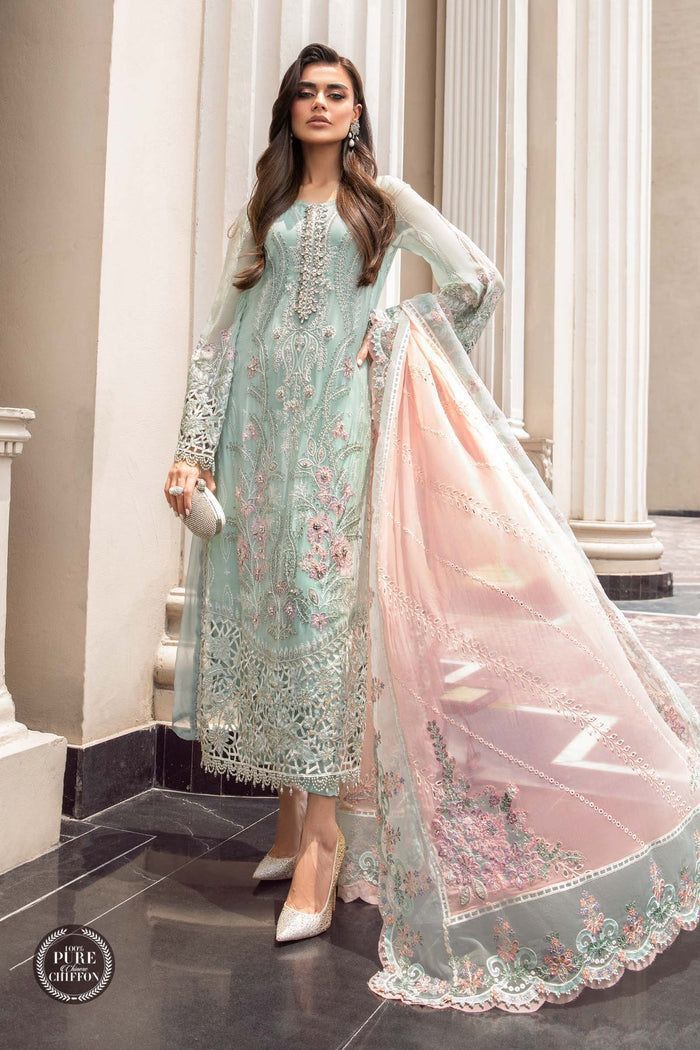 MARIA B COUTURE chiffon fully heavy emb hand adda work MB-056