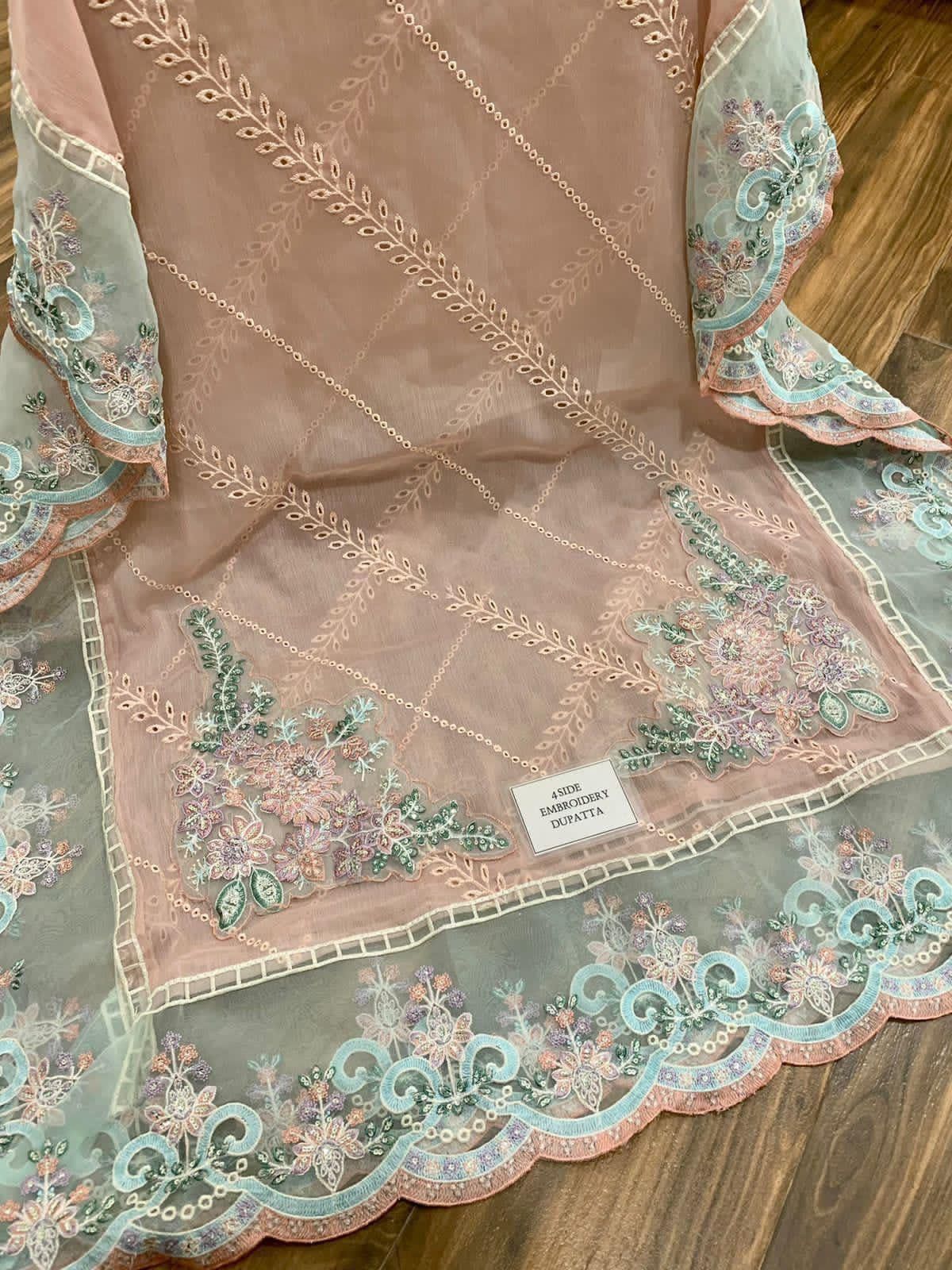 MARIA B COUTURE chiffon fully heavy emb hand adda work MB-056