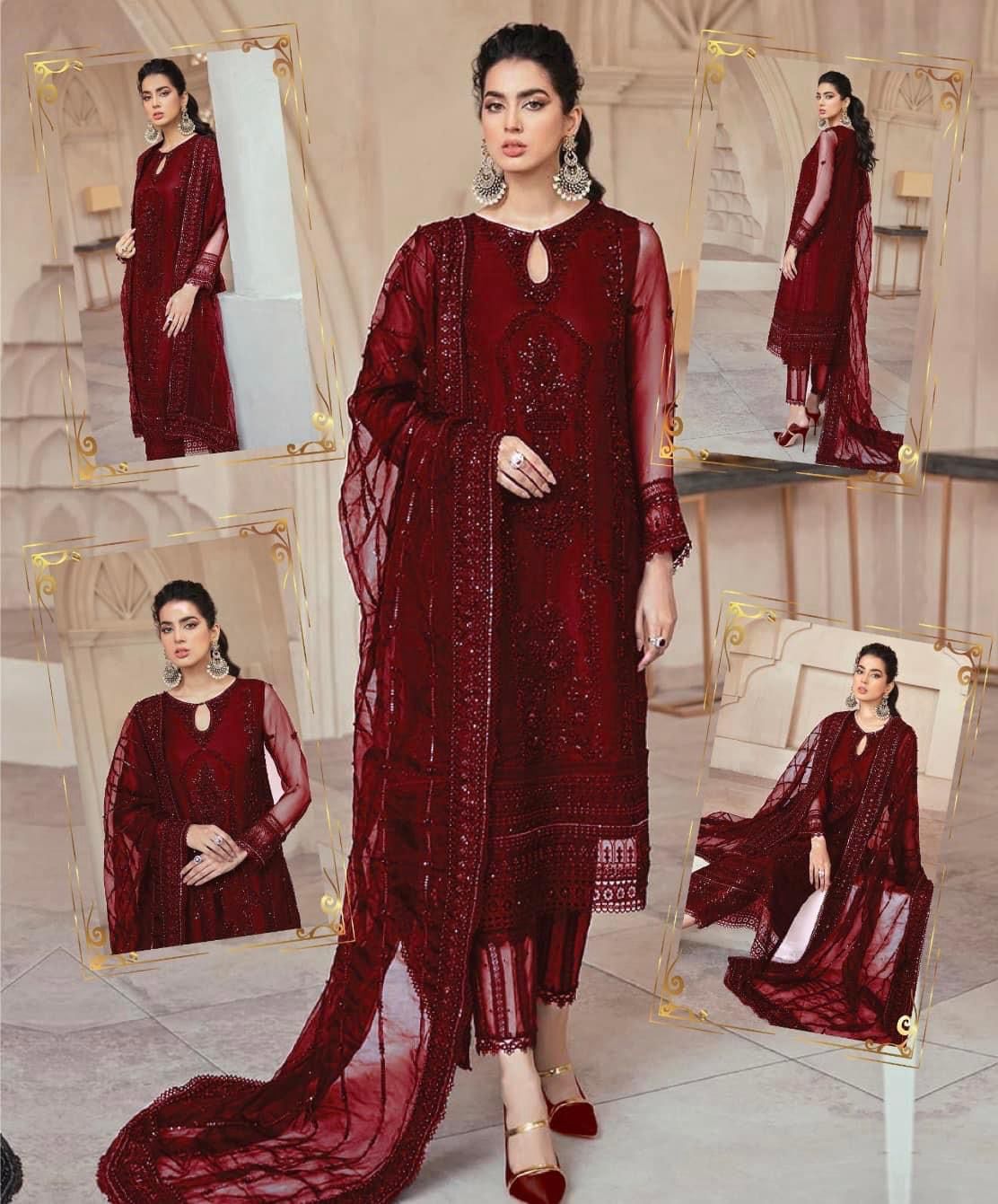 MUSHQ Wedding Fabric Net Heavy Emb Sequence and Totally Handwork MW-039