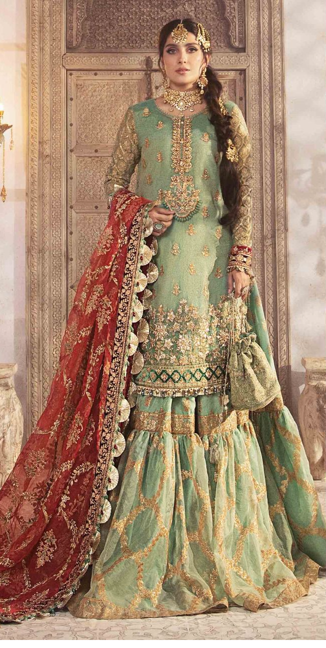 MARIA B By Alnisa Embroidery Collection Fabric Masuri, Organza MA-88