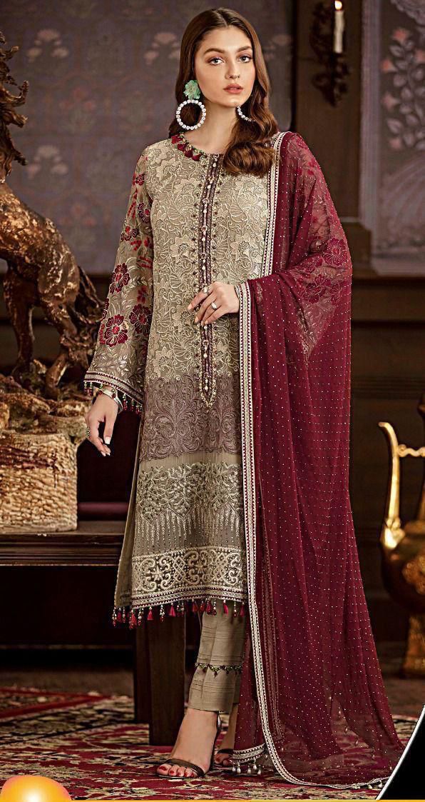 FLOSSIE WEDDING CHIFFON EMB COLLECTION FC-32
