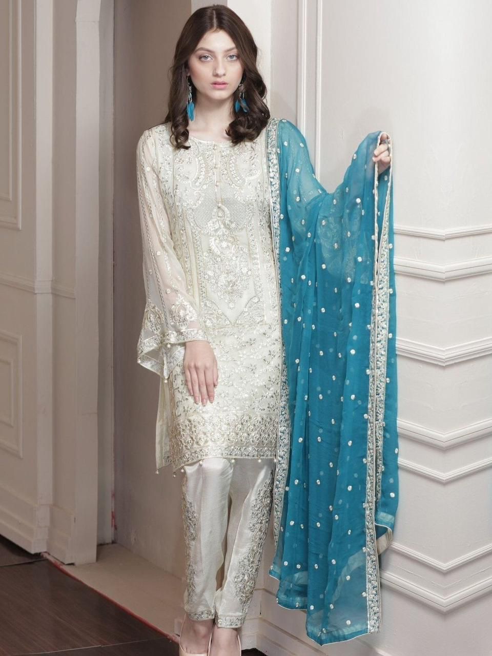 MARYAM & MARIA Full Chiffon Embroidery Hand Work MM-54