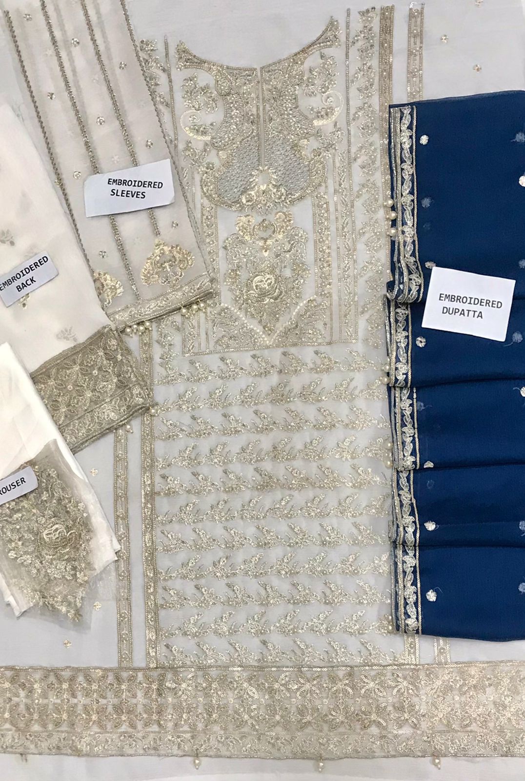 MARYAM & MARIA Full Chiffon Embroidery Hand Work MM-54