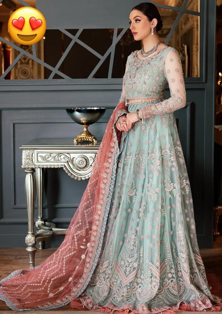 Eman Adeel Mirha bridal Net Heavy Maxi (Unstitch)- BD-051