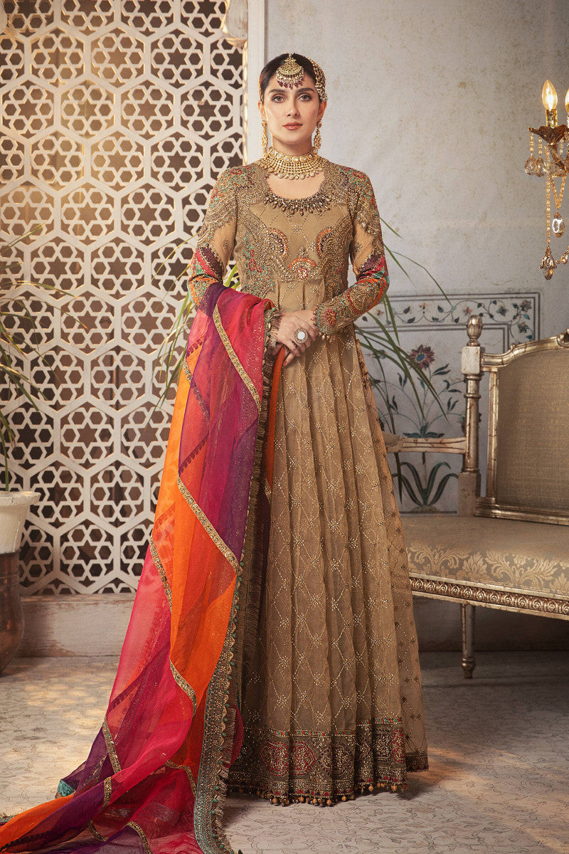 AYEZA KHAN EMB HEAVY 3PC ORGANZA DRESS (UNSTITCH) MB-083